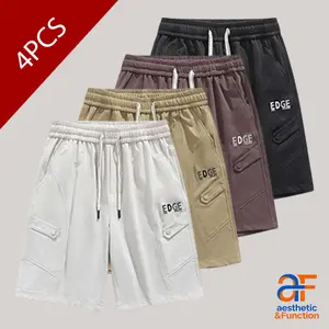 Summer outdoor sports shorts for men, loose and casual, thin, breathable and versatile straight leg five quarter pants