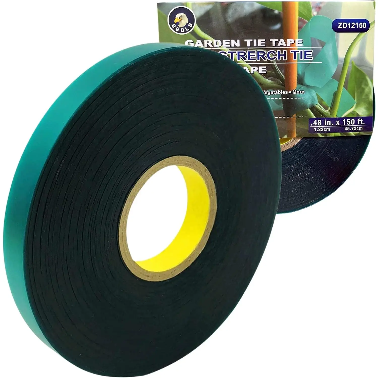 8 mil Extra Thick Heavy Duty 150  x 1/2" Stretch  Tie Tape, Garden Tie Tape for Planting and Grafting,  Ribbon for Tomatoes, Grapes and Trees, Tree Tape, Garden Stake for Vinyard