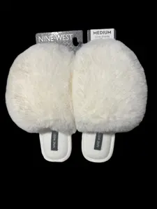 Nine West fur slippers