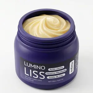 Dry and Damaged Hair Repairing Straightening Cream, 250g | Protein repair and deep nourishment, containing keratin and coconut oil | Professionally tames frizz, leaving hair silkier and stronger | Enjoy a salon-quality spa experience at home.