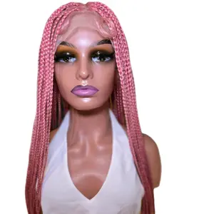 Pink Full Lace Braided Wig