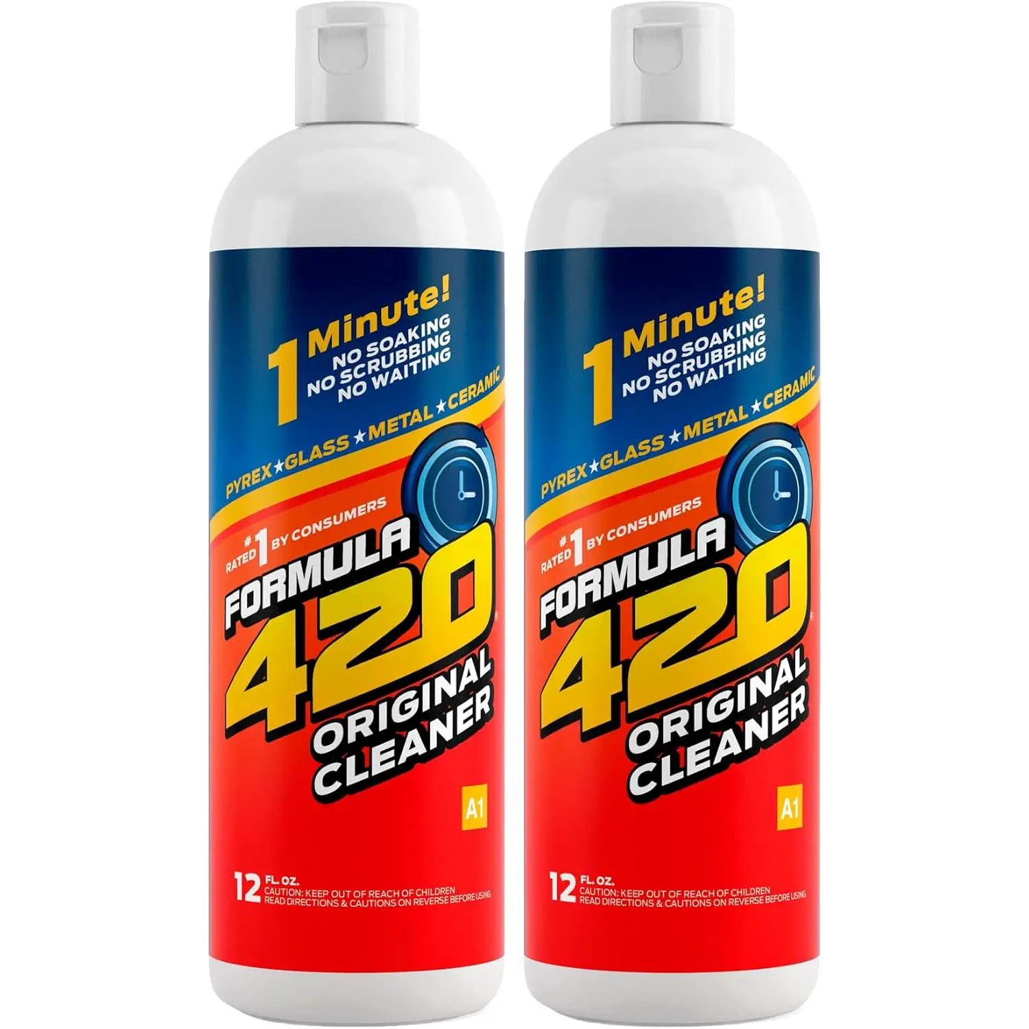 Household Cleaner for Pyrex, Glass, Metal and Ceramic - 12 Oz Bottles, 2 Pack