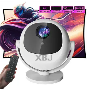 XBJ 4K Projector with 350 ANSI Lumens, 360° HD Projection & Dual-Band WiFi - 150" Portable Home Theater Cinema, Built-in Speaker, Ideal Christmas & New Year Gift