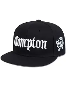 Unisex Compton Embroidered Outdoor Adjustable Sun Hat, Authentic Baseball Cap Snapback Hat, Graphic Hat, Quality Caps, Perfect for Travel Beach Vacation, Stylish Protection Cap for Men Women