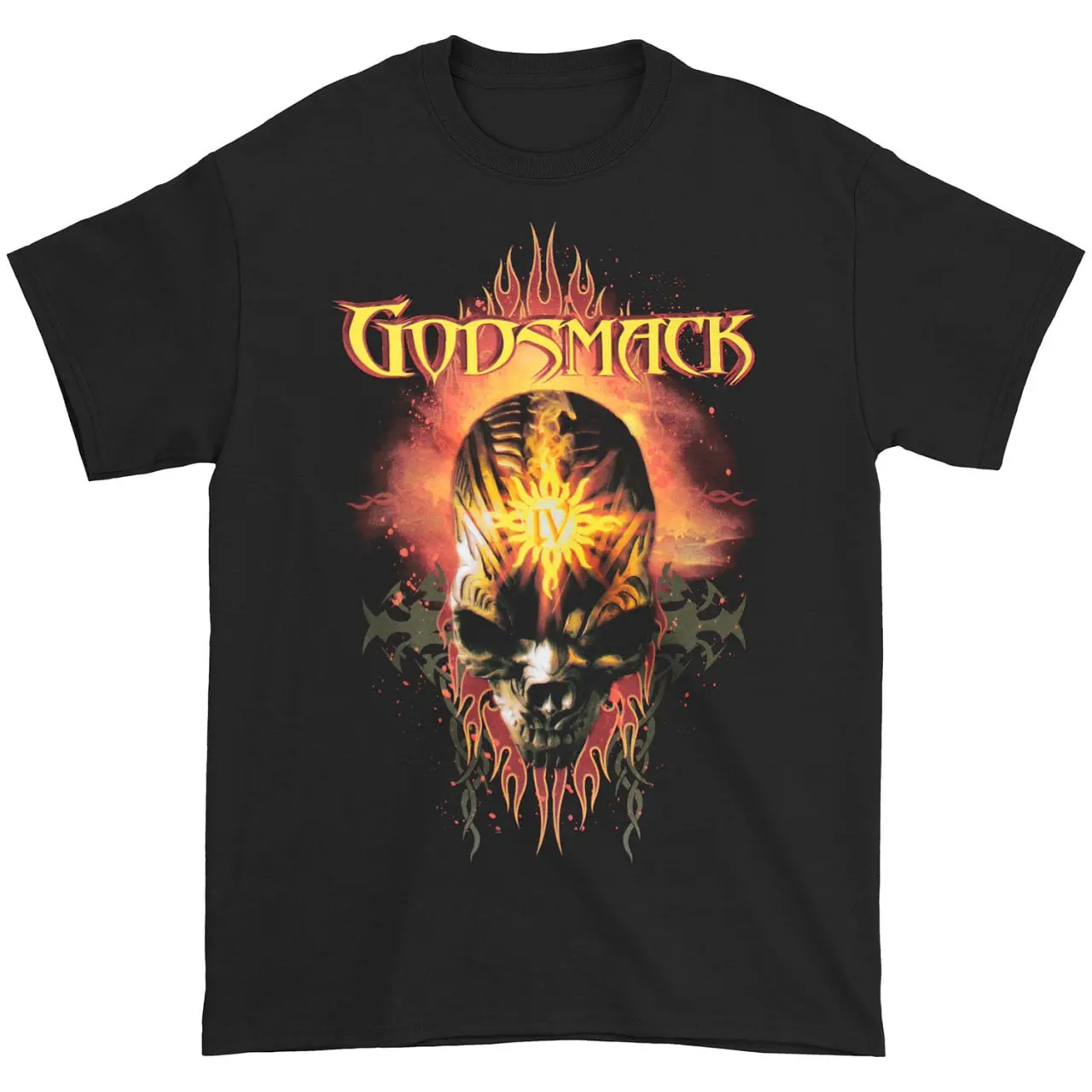 Godsmack Vintage Rock Graphic T-Shirt - Unisex Casual Short-Sleeve Round Neck Cotton Streetwear Comfort Top, Shortsleeve