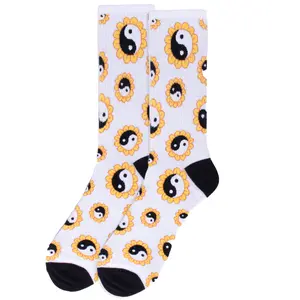 Men's Yin Yang Sunflower Ribbed Socks