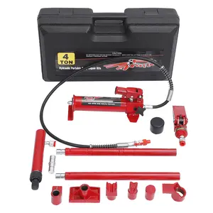 4/10/20 Ton Hydraulic Jack Kit, Hydraulic Ram with Pump with 4.6 Ft/1.4 m Oil Hose & Storage Case for Automotive, Garage, Farm, Heavy Equipment & Mechanics