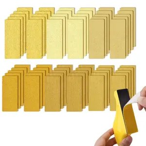 61-Pack Sanding Paper Set with Tools,  3.66x1.18'' Sandpaper Mixed 80/120/180/240/400/600, 10 count Assort Grit Each, Hook and Loop Sand Paper for , , Wall, Corner Polishing Buffing