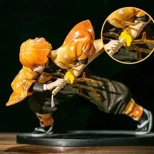 Demon Slayer Desktop Decoration Figurine, Tanjiro Kamado Thunder Breathing Figure, Car Decor, Birthday Gift, Hobby Collection, Party Favors