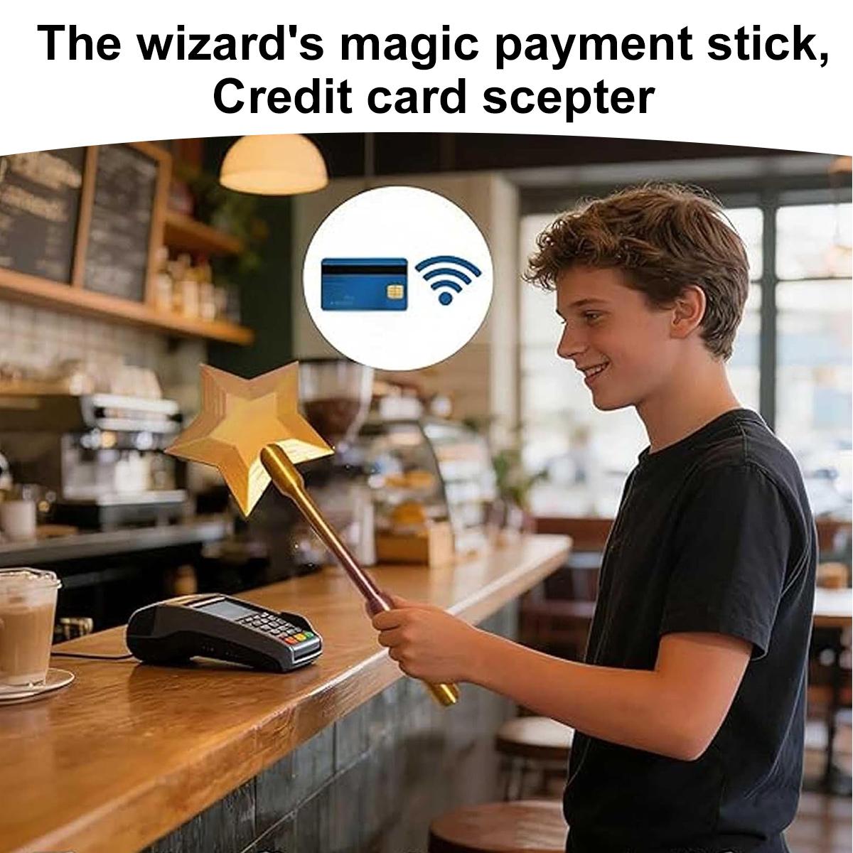 Magic Fairy Wand Credit Card Holder, Credit Card Magic Wand 3D Printed Tap to Pay Wand, Credit Card Magic Wand, NFC Card Sleeve, Fun Novelty Gift, Fun Fantasy Gift for Magic Lovers