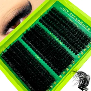 240 Fans 3D Mink False Eyelashes D Curly Large Capacity False Eyelashes Divided 8-20mm Height, Natural Segmentation. Clustered Eyelashes. 3D Fluffy. Thick. Soft. Lightweight False Eyelash Set, Comfortable To Wear. Enlarging Eyes, Lifting Eye Tails, DIY Ey
