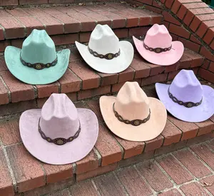 Premium Suede Cowboy Hat - Sanded Design, Unisex ,Adjustable & Stylish Suitable for Pyrography, Laser Engraving