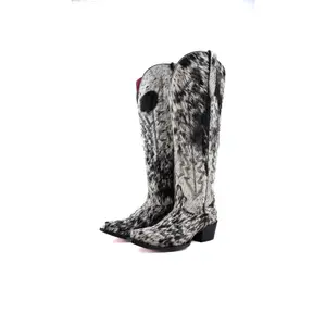 Charlotte Red Bottom Wide Calf Tall Cowgirl Boot Size 7 Box CW71