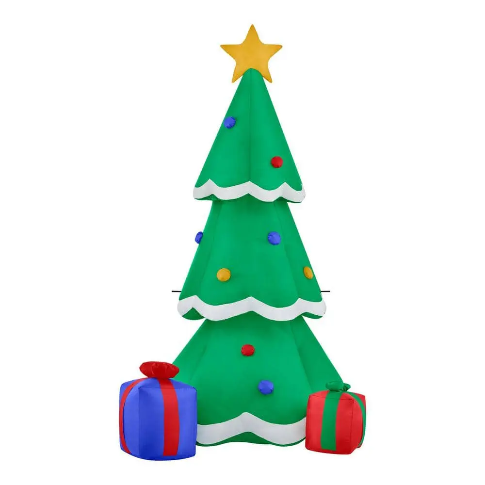 6.5 ft. H x 3.5 ft. W LED Airblown Holiday Lights Tree with Gift Boxes Christmas Inflatable