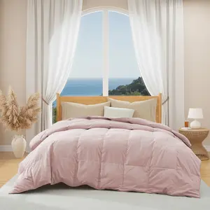 PEACE NEST Goose Down Comforter Lightweight Fluffy Comforter Duvet Insert Cooling Feather Comforter Machine Washable Hotel Bedding Soft Cozy Mother's day Gift