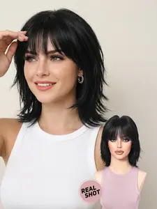 12-Inch Natural Short Wig, Heat-Resistant Material, Voluminous and Easy to Style, Women's Wig for Office/daily/party Use