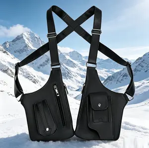Adjustable Underarm Shoulder Bag for Men and Women, Anti-theft Hidden Pocket Crossbody Bag, Soft PU Leather Wear-resistant Chest Bag, Lightweight Casual Sling Pouch Ideal for Daily Commute Outdoor Sports & Perfect Holiday Gift.mini gifts