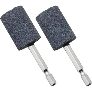 2 PCS Round Grinding Heads Precision Polishing Tool 6.35mm Hexagonal Shank 79mm Long for Machinery Woodworking Gemstones Cement Hard Alloy