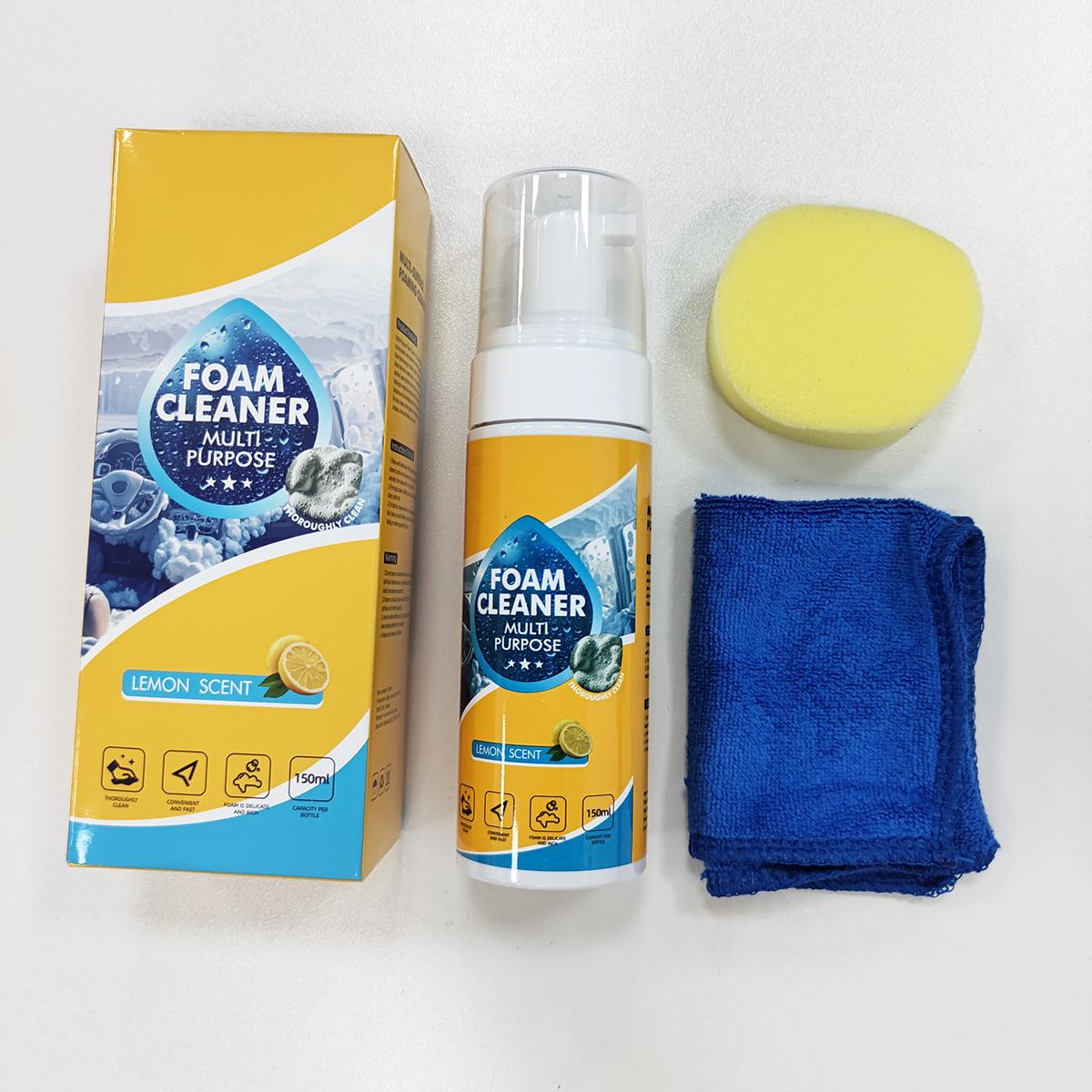 4-in-1 Multi-Enzyme Foam Cleaner 5oz, All-Purpose Deep Cleaning Spray for Car Interior, Kitchen Grease, Bathroom Tiles, Sofa Upholstery (1PC+1*Sponge+Towel) outdoorfun 4-in-1 Multi-Enzyme Foam Cleaner 5oz, All-Purpose Deep Cleaning Spray for Car Interior, Kitchen Grease, Bathroom Tiles, Sofa Upholstery (1PC+1*Sponge+Towel) outdoorfun