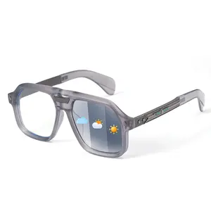 Original design, niche aviator-style auto-adjusting sunglasses with UV400 protection against ultraviolet radiation. High-end, premium sunglasses suitable for both men and women.
