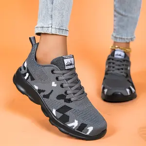 Breathable Camo Sneakers For Women & Men - Lightweight, Non-Slip Sneakers With Logo, Green/Black/Brown Camouflage Pattern, Low-Top Lace-Up Design, All-Season Comfort