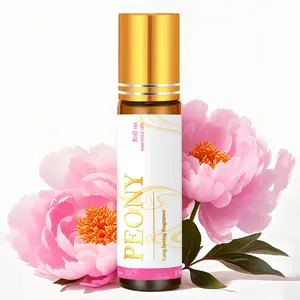 10ML Peony Roll-on Essential Oil, Floral Aroma Oil for Massage and Diffusion, Long-lasting Fragrance for Home & DIY Crafts, Healthcare