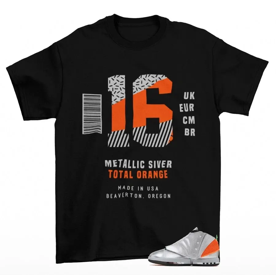 Sneaker Label Shirt Black to Match AJ16 Free The Youth