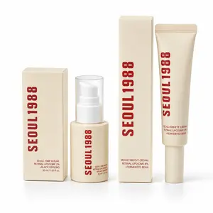 SEOUL1988 Daily Skincare Self Care Kit Bundle, 30ml Retinal Liposome Serum & Black Ginseng Fermented Bean Eye Cream for Lightweight, Radiant-Looking Skin