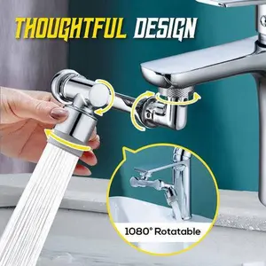 1080 Degree Swivel Faucet Extender, Universal Splash Filter Faucet Aerator, 1080 Swivel Faucet Aerator, Faucet Extender for Toddlers, Big Angle Rotating Faucet Extender for Bathroom Kitchen Sink