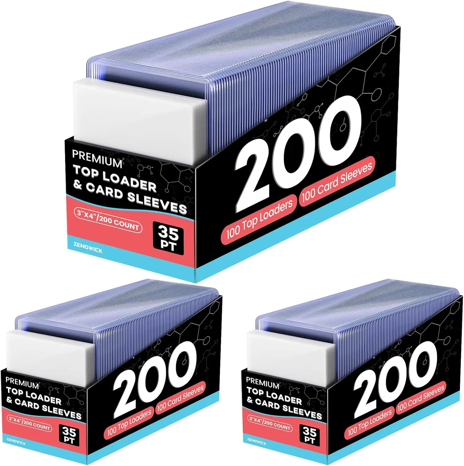 ZENOWICK 2000 Premium Trading Card Sleeves & Top Loaders 3x4 Hard Plastic  Holders for Baseball Football Cards 1000 Top Loaders 1000 Penny Sleeves  Double Protection Against Moisture Fading & Scratches - TikTok Shop