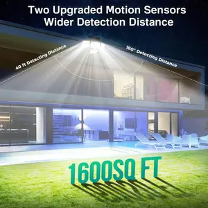 2 Packs Solar Outdoor Wall Sconce, Super Bright 2500LM 210LED 3-Head Dimmable Spotlight, Dusk to Dawn Sensor, IP65 Heavy Duty Waterproof Outdoor Essential Flood Light Easy Install for Porch Yard Pathway Garage