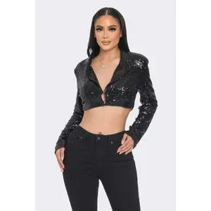 Black Cropped Blazer