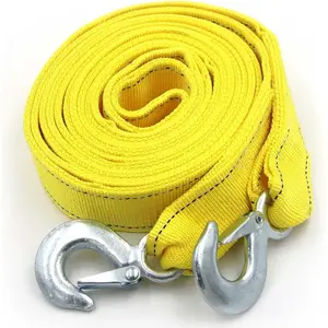 Heavy Duty Tow Strap with Safety Hooks | 2” x 16.4’ | 13200 LB Capacity, Tow Rope Yellow Shackle for Vehicle Recovery, Hauling, Stump Removal & Much More,Best Towing Accessory for Car