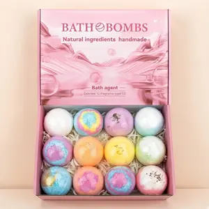12PCS Luxury Bath Bomb Set, Extra Large Scented Bath Fizz Balls Gift Box with Essential Oils, Moisturizing Relaxing Spa Bath Salts, Perfect for Mother’s Day and Special Occasions