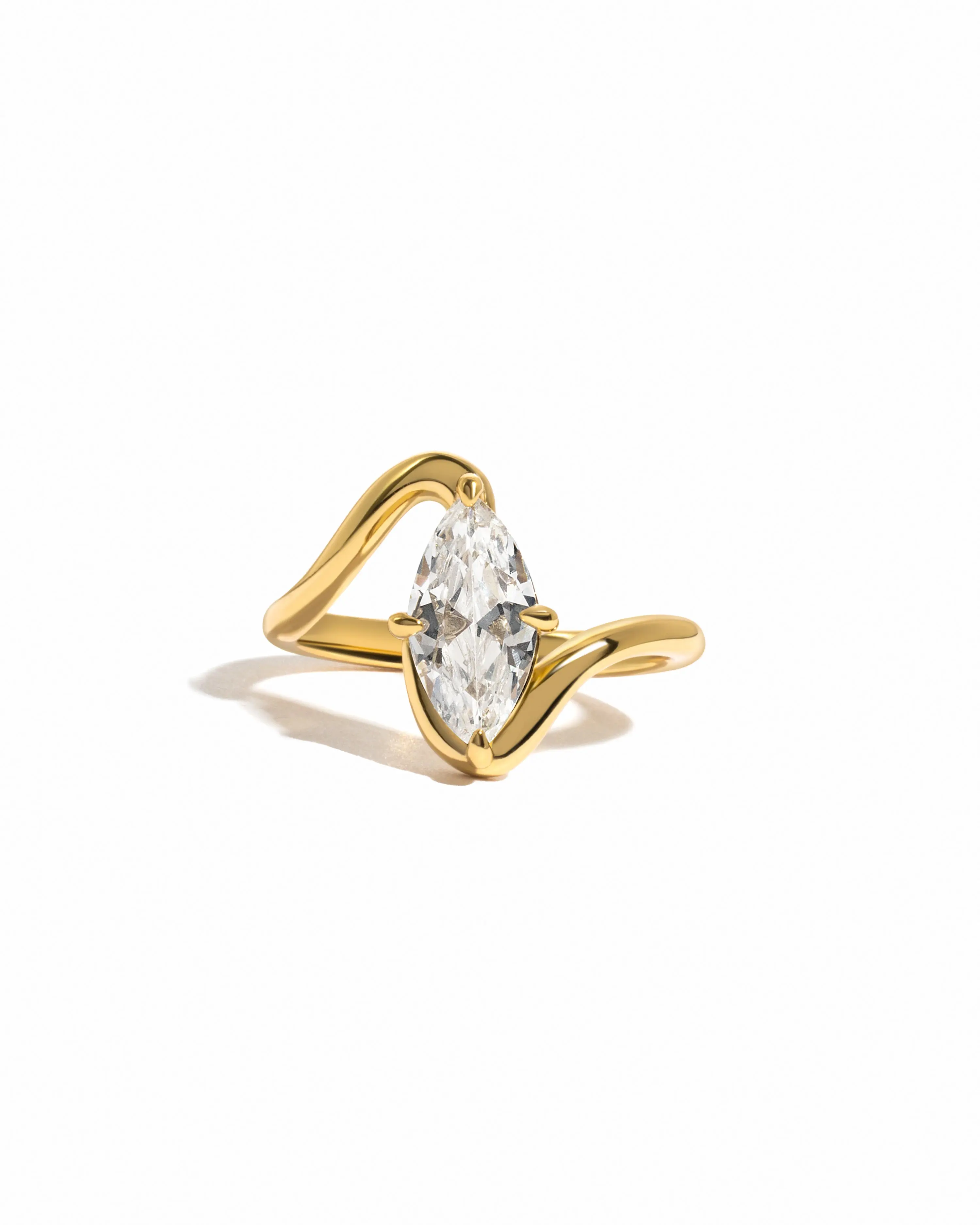 Sami Jewels Marquise Swirl Ring 925 Sterling Silver Ring, 14K Gold Plated Ring, Cubic Zirconia Ring, Promise Ring, Engagement Ring, Stackable Rings for Women