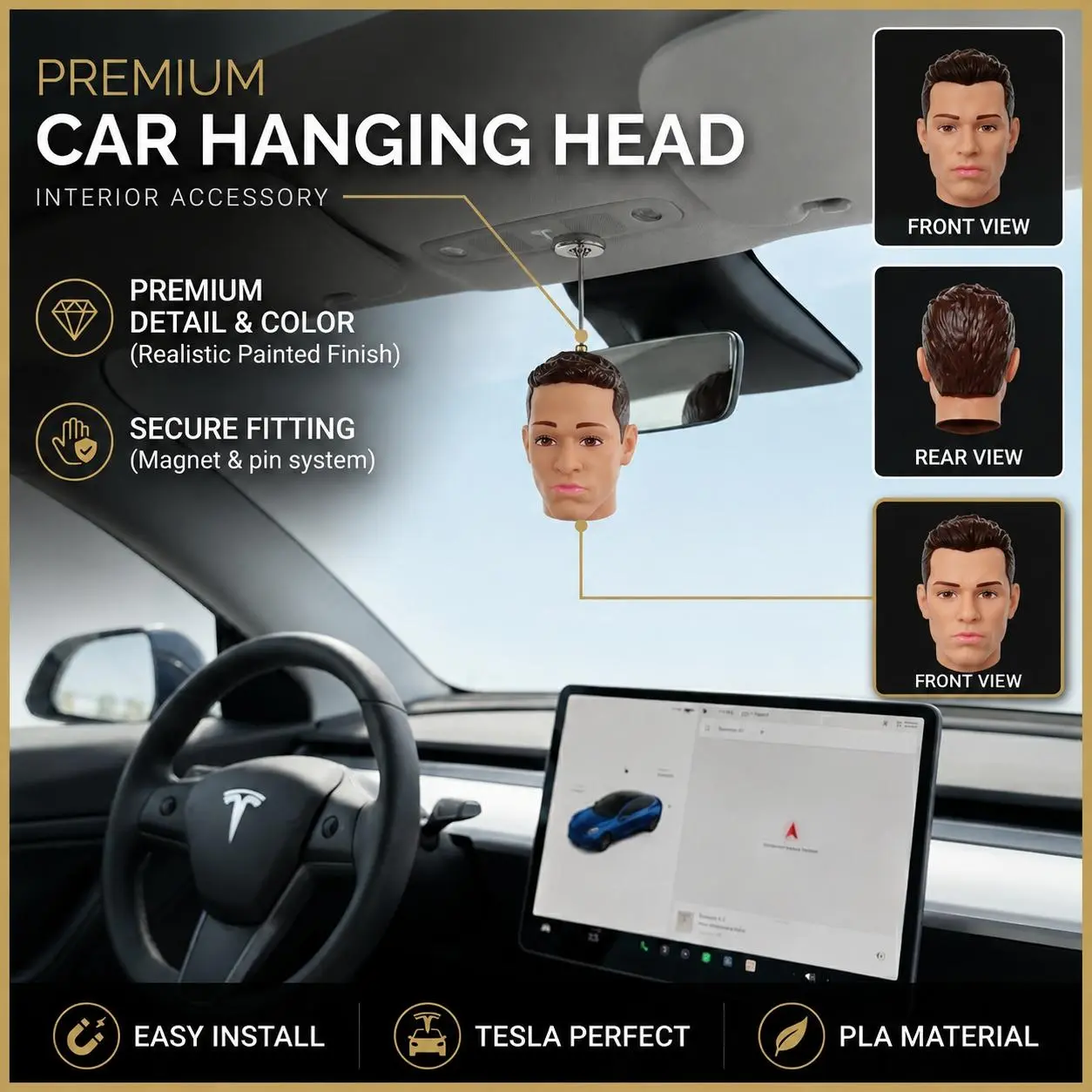 Dashboard Hanging Ornament – Driver Head Sculpture