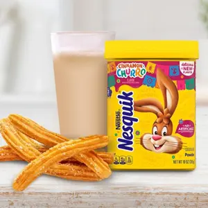 Nesquik Cinnamon Churro Flavor Powder Drink Mix, 21 Total Servings, 10 oz
