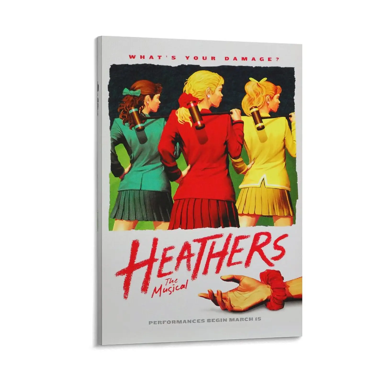 Heathers Movie Posters Are The Perfect Bedroom Decor—stylish Canvas Art for An Edgy Look. Poster Canvas Wall Art For Bedroom Decor Bar Office Room Decor Gift