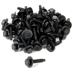 212 MAIN Body Bolt Clips, 0.125 in. Steel Hex Head with Oxidized Coat, Black Body Screw, ALL16553-50 Pack of 50