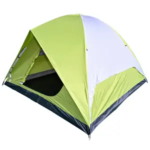 EortheX 4 Person Waterproof Dome Camping Tent, 83x106 inches, Oxford Floor, Green Gray