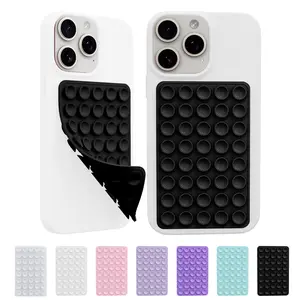 2 Pack Silicone Octo Cup Buddy Sticky Grip Holder for Cellphone, Silicone Suction Cup Phone Case Mount Double Sided, Hands-Free Phone Accessories Strong Grip Holder for Selfie and Video