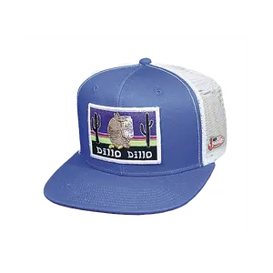 Justin Men's Blue Dillo Dillo With White Mesh Snapback Hat JCBC506