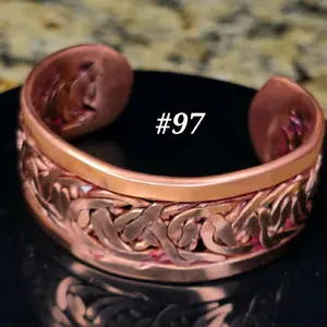 #97 - Pure Copper 6 1/4" x 1 1/8"   Hand-Woven Cuff Bracelet – Handmade Artisan Jewelry – Unisex – Gift Ready