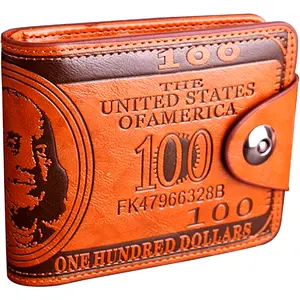 Men's Dollar Bill Wallet, Billfold Credit Card Photo Holder