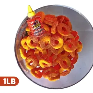 Chamoy Candy Peach Rings with Lucas Gusano - 1 LB Bag of Authentic Mexican Candy, Perfect Balance of Sweet & Spicy, TikTok Candy - Snack