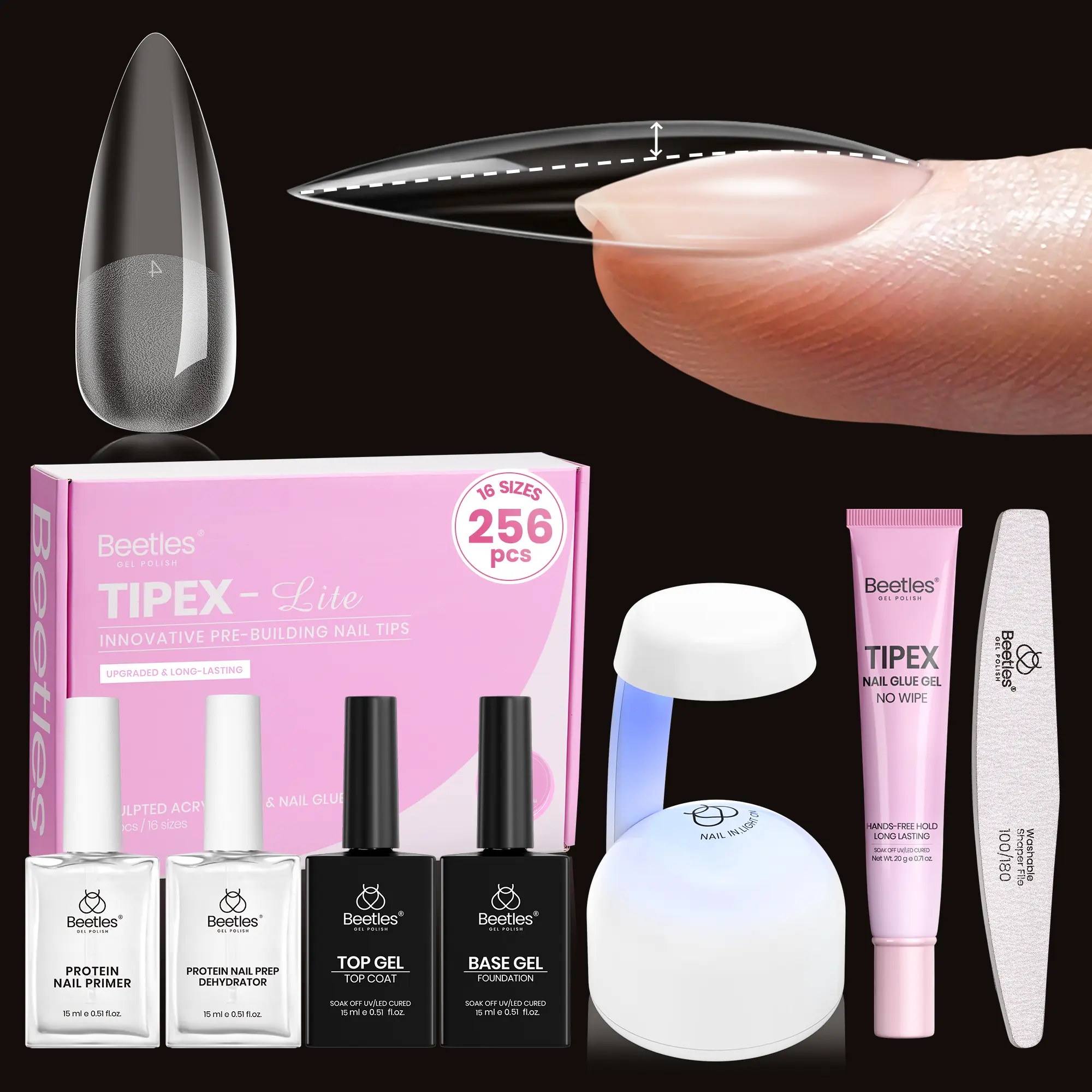 256PCS Medium Stiletto All in One Kit