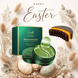 Easter Special: Avocado - rich Eye Mask & Contour Massage Brush Set - Great Savings for Your Eye Care! gua sha skin care