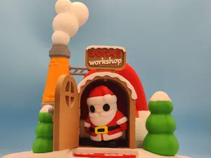 Santa’s Workshop Christmas Playset Diorama – Festive Holiday Display