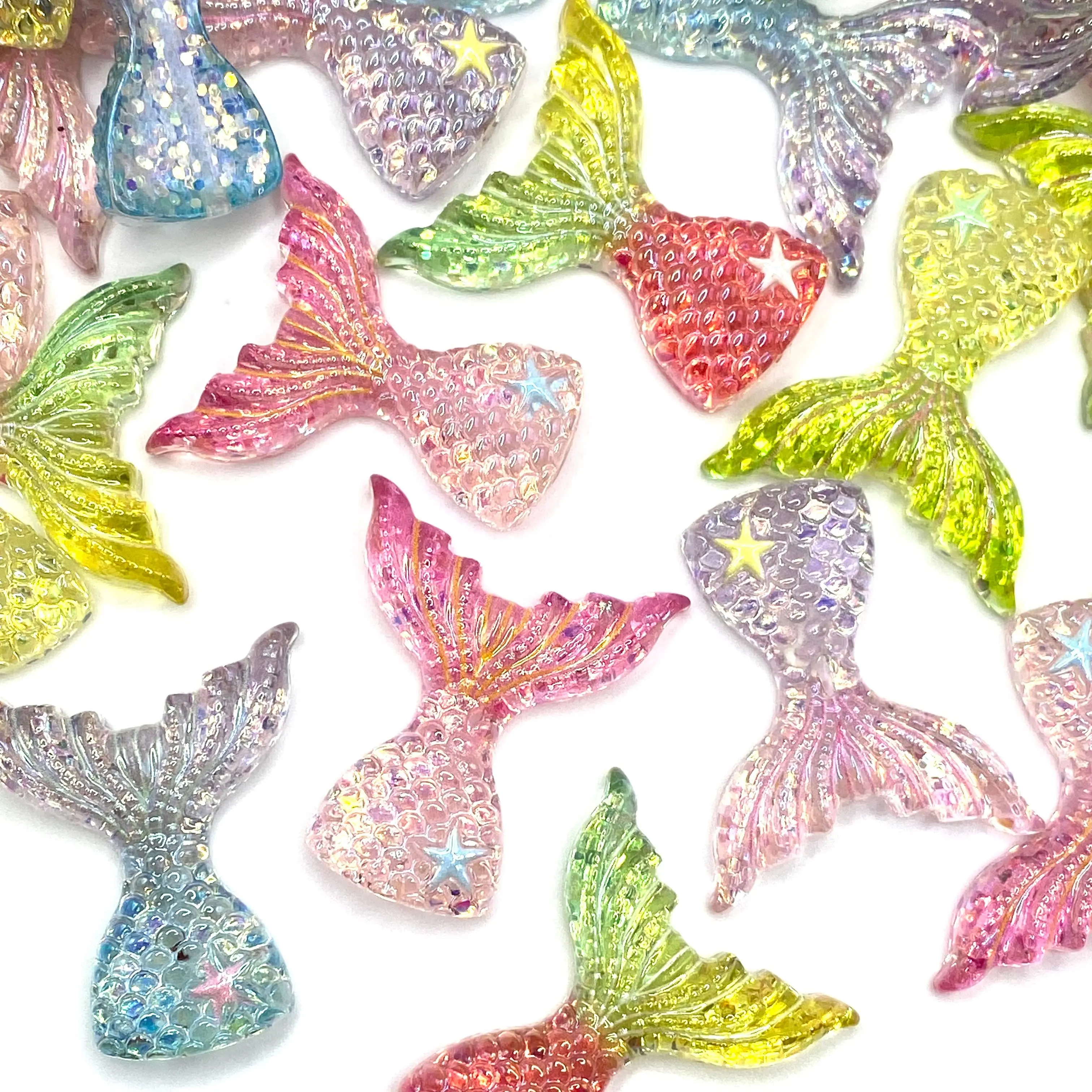 Mermaid At Heart Acrylic Beads Random Mix Mermaid Tails Crafting DIY Beaded Supplies Diy Beading Accessories