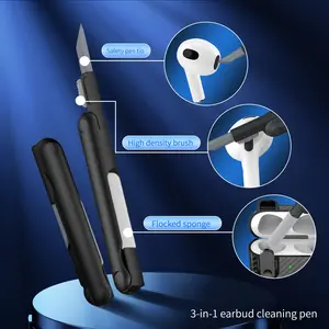 Bluetooth earphone cleaning pen, three-in-one dust removal tool for AirPods, multifunctional pen, supports export
